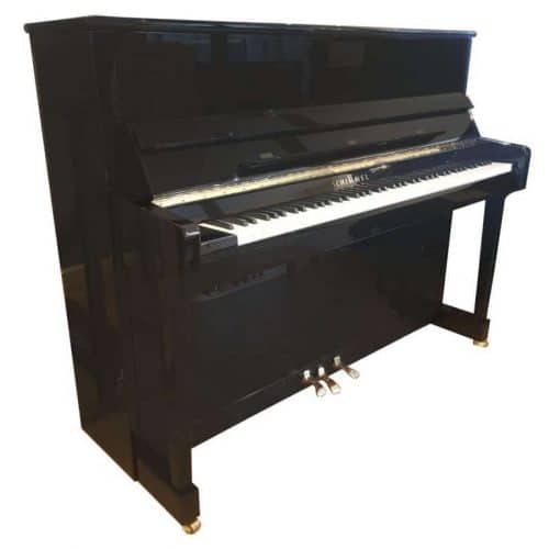 Piano droit d'occasion Schimmel C116T noir brillant équipé d'un système Silent Yamaha (SG2)