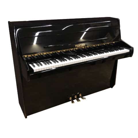 Piano droit d'occasion Pleyel Monceau noir brillant de 1977