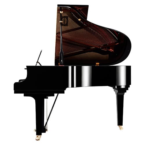 piano à queue Yamaha C2X noir brillant vu de coté
