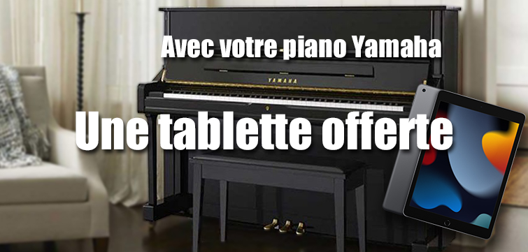 Une tablette OFFERTE pour l'achat d'un piano Yamaha ! 🎄