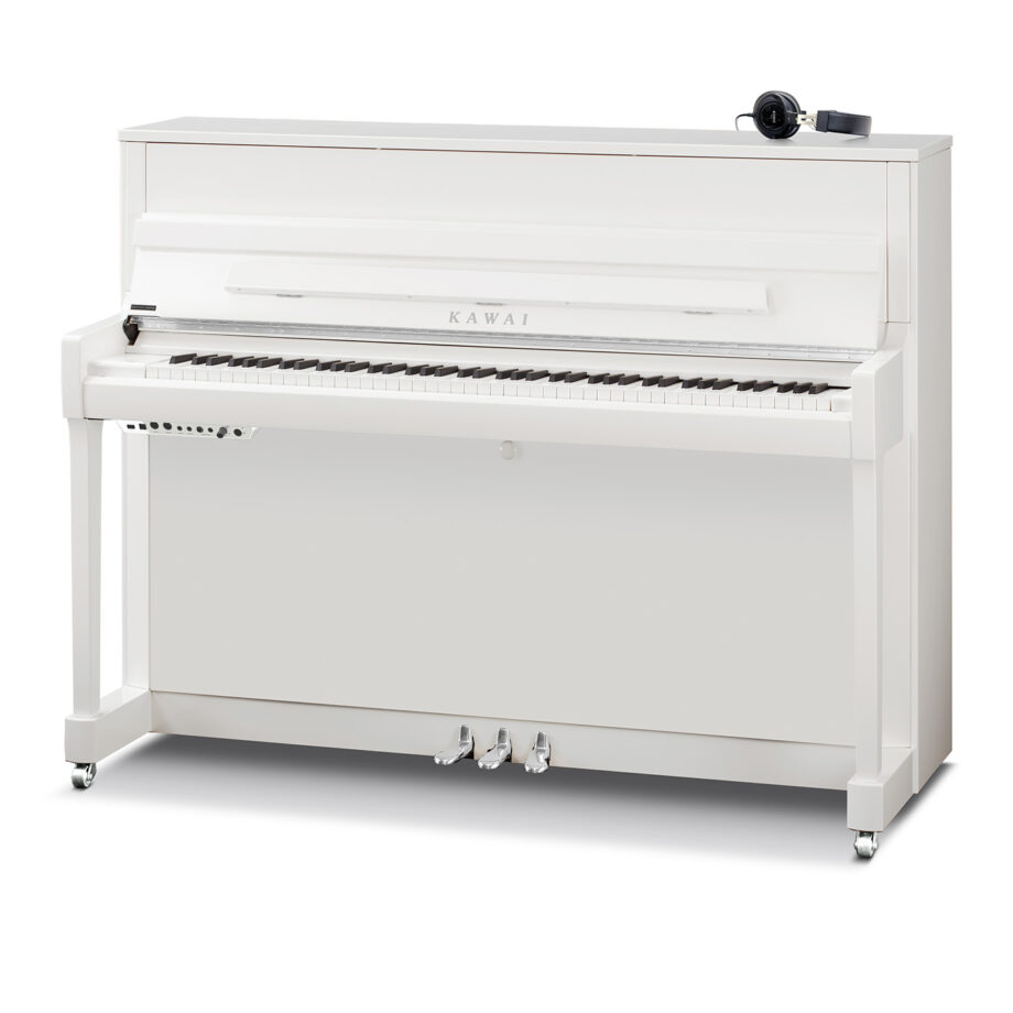 piano droit Kawai K200 Anytime ATX4 blanc argent